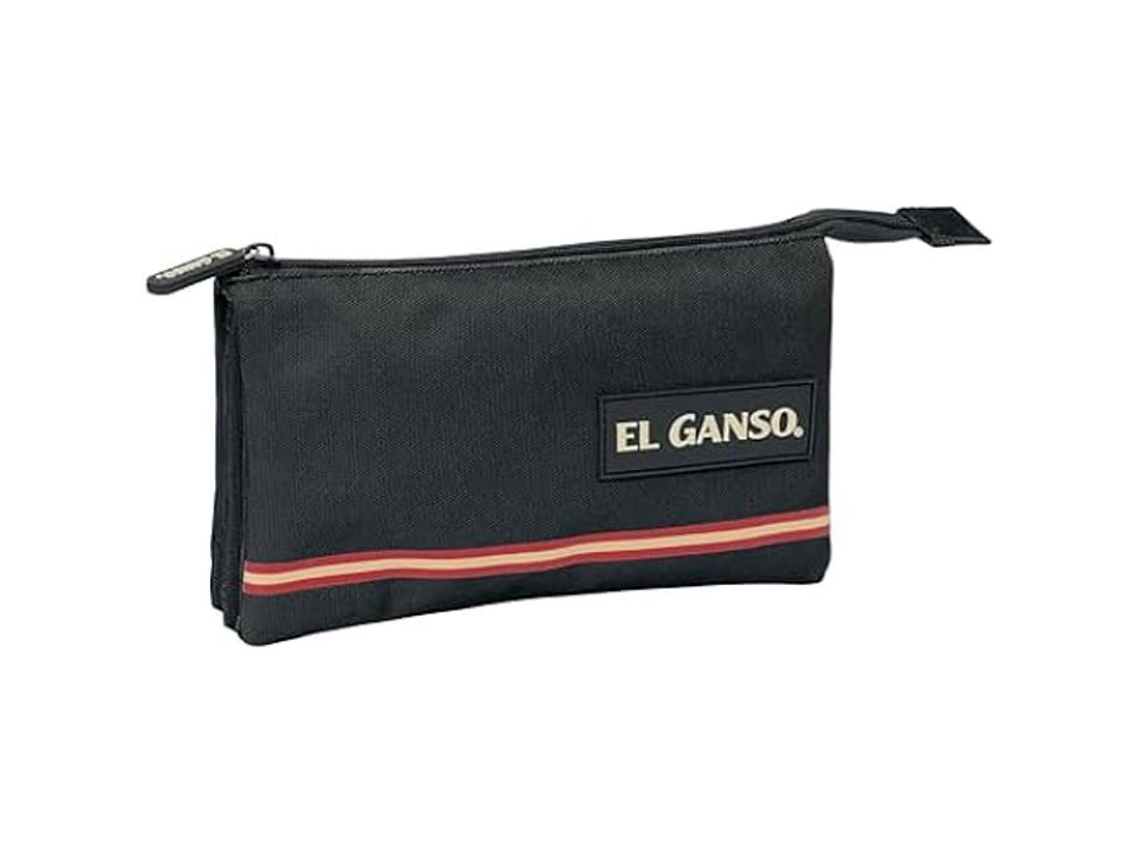 Estuche triple El Ganso Basics negro 22x12x3cm Safta