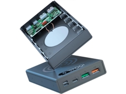 Caja De Almacenamiento De Baterías Para Power Bank 5x18650 Con Iluminación Led (hágalo Usted Mismo)