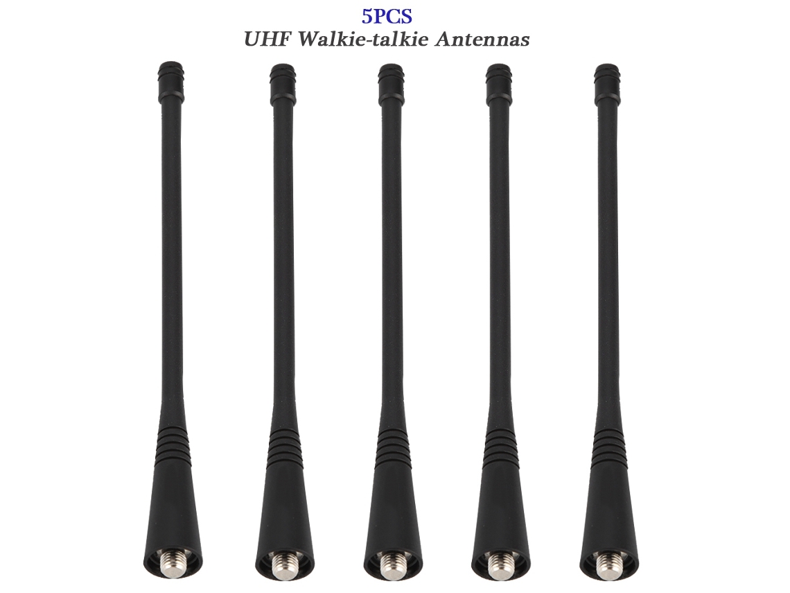 5pcs Antena Para Rádio Walkie Talkie Uhf 400-470mhz 16.5cm/6.5polegadas Compatível Com Gp68/gp88/gp328/gp338