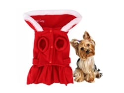 Kkpm - Hermosa ropa navideña roja para perros pequeños, conjunto de invierno para refugio de cachorros.