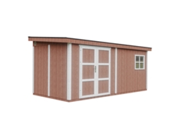 Caseta de jardín de primera calidad 11,47 m² Al. 231 x 248 x 530 cm Timbela M940 Redwood Red