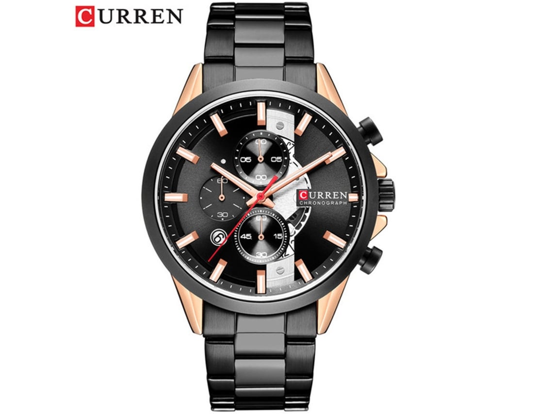 Reloj De Negocios Impermeable Para Hombre (negro), Esfera Con Calendario De Seis Manecillas, Reloj Sencillo Para Hombre.