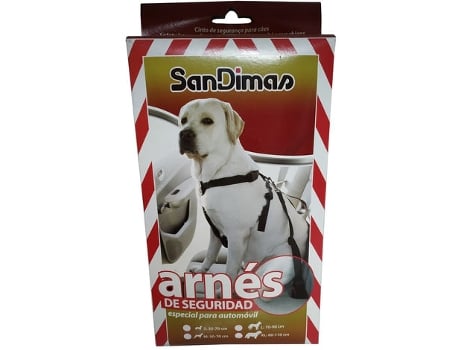 Arnês de segurança para carro ideal para cães pequenos tamanho S. Perímetro torácico: 30-70 cm. SÁO DIMAS