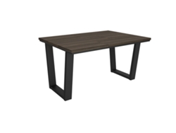 Mesa Comedor, 140x90x74cm, Para 6 Comensales, Muebles Comedor, Roble Oscuro