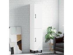 Aparador Alto | Aparador De Comedor | Armario De Cocina Madera Contrachapada Blanco 34,5x34x180 Cm