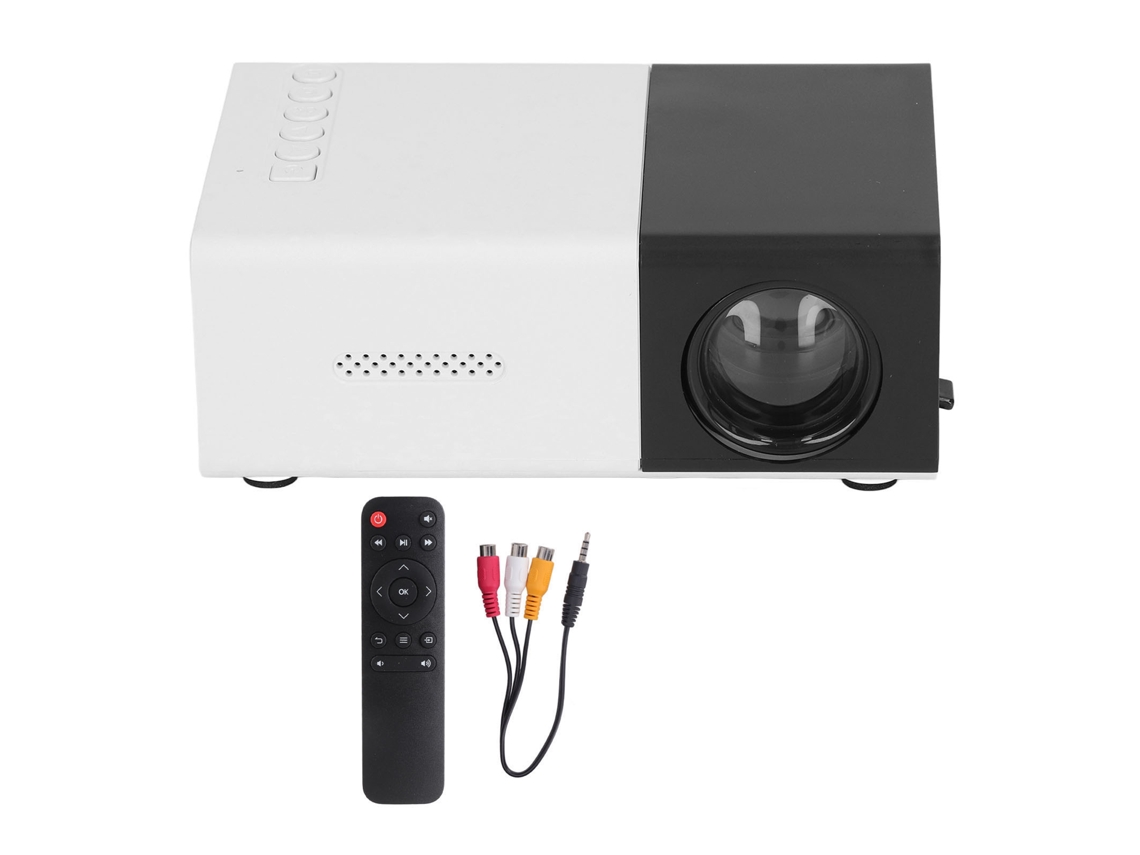 Proyector Mini Portátil 1080p Con Altavoces Integrados Para Películas Negro Plug Eu 100-240v