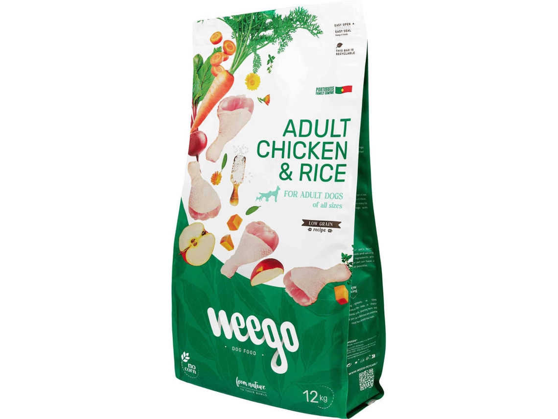 Pienso Seco para Perro WEEGO Adulto Pollo y Arroz (12 kg)