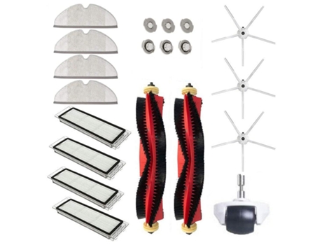 Kit de repuesto de 20 piezas para aspiradora Xiaomi Roborock S6 S60 S65 S5 Max, cepillo lateral, filtro Hepa, rueda de fregona