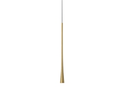 Lámpara colgante LED Dafne Gold de 7 W y 3000 K IP20 para techo, diseño minimalista en aluminio, fuente de alimentación incluida, longitud máxima 165 cm, Gea Luce