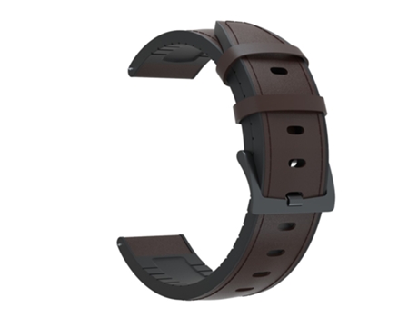 Correa de piel auténtica 20mm hebilla negra para Huawei Watch GT 2 42mm - café