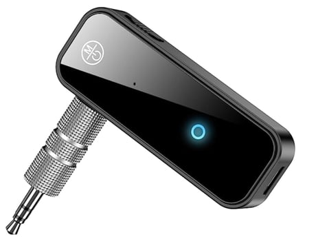BISBISOUS C28 Adaptador Bluetooth 5.0 Aux 3.5 Mm Transmisor y Receptor para TV Audio y Proyector Negro