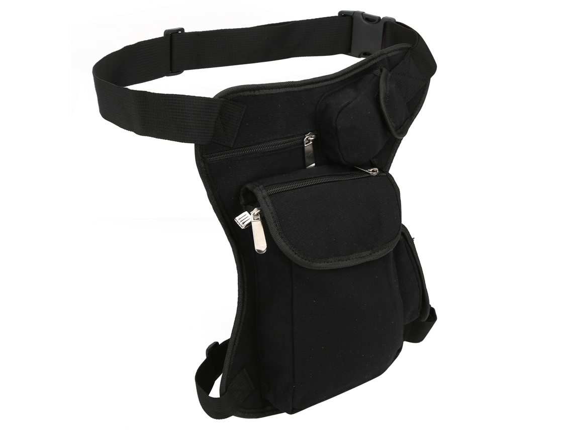 Riñonera Multifuncional, Bolsa Deportiva Para La Pierna, Viajes, Ciclismo Al Aire Libre, Motocicleta, Color Negro.