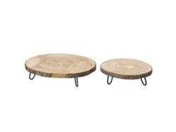 Juego de Bandejas LIFETIME Ø 34 x 7,5 cm Ø 26 x 7,5 cm Decorativo 2 Piezas