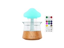 Humidificador de nube para el hogar, difusor de fragancias, luz para dormitorio con control remoto, grano de madera Cuich