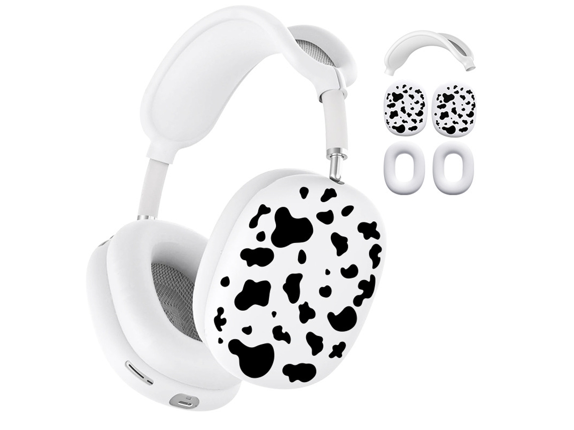 Funda De Silicona Para Airpods Max, Estampado De Vaca, Tpu Suave Resistente A Los Arañazos (negro) Czhhmart
