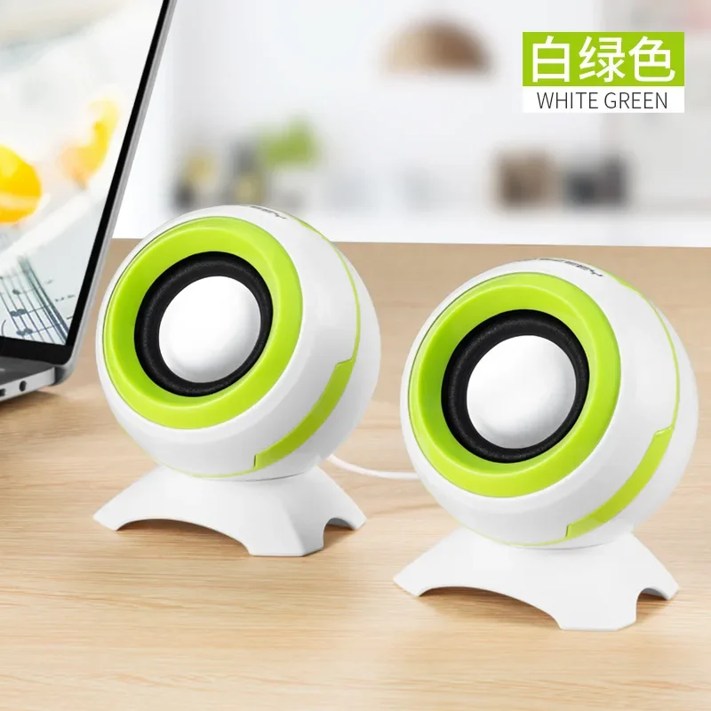 (verde) Mini Altavoz, Subwoofer, Compacto, Estéreo 4d, Con Cable Usb