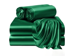4pack Juego De Sábanas Ajustables De Satén Chrui 100% Poliéster 198x203x35cm (verde)