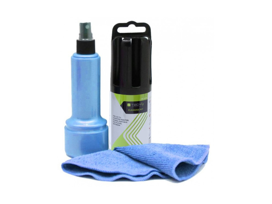 Icsb Cs5005blty Kit De Limpieza Para Computadora Universal Paño Seco Y Espray Para Limpieza De Equipos 150 Ml Techly