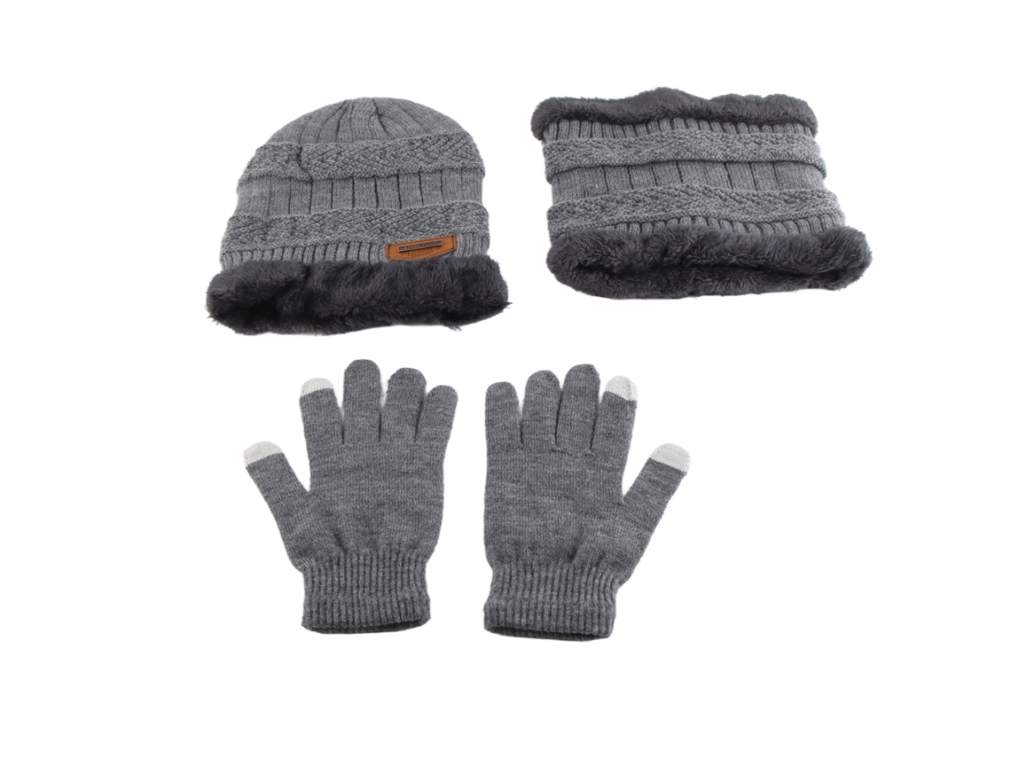 Conjunto Unisex De Gorro, Bufanda Y Guantes De Lana: Accesorios Cálidos De Invierno Con Malla Táctica Para Hombres Y Mujeres.