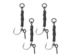 Rig Ronnie De Pesca De Carpa Con Tornillo Loop Mate Y Recubrimiento Ptfe Para Agua Dulce Y Salada Anzuelo 6 Barbado