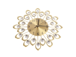 Reloj de pared acrílico sin marco con espejo decorativo plateado