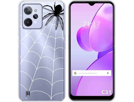 Carcasa para Realme C31 TUMUNDOSMARTPHONE Dibujos Transparente Araña Multicolor