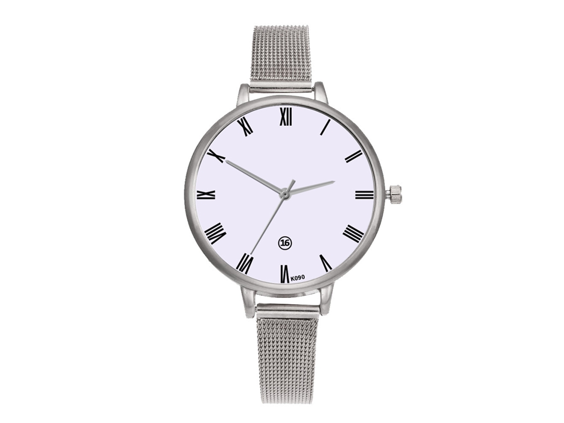 Reloj De Pulsera De Moda Para Mujer Con Brazalete De Malla De Acero, Movimiento De Cuarzo, Color Plata.