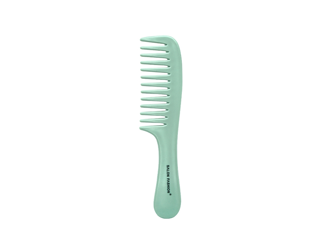 (estilo 3 Verde) Peine Plano De Plástico De Dientes Anchos De Mano Para Masajear El Cabello Y El Cuero Cabelludo