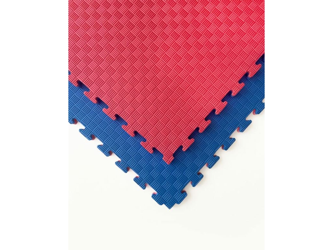 Set de 30 Unidades Puzzle Tatami Profesional 100x100x3 cm Azul y Rojo Fitness Tech