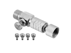 Accesorios Profesionales Para Cepillos Aéreos: Acoplamiento De Liberación Rápida Con Válvula De Control Y 4 Adaptadores De 1/8 De Pulgada.