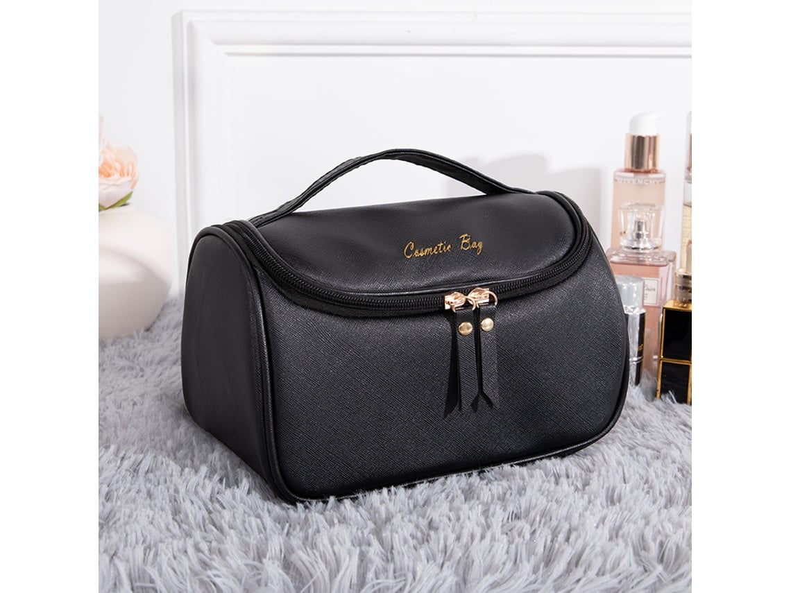 Neceser, neceser de maquillaje, neceser de viaje de gran capacidad, bolsa negra impermeable*