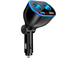 Adaptador Divisor De Carga Con Puerto Usb Doble Y Pantalla Led, 12v/24v 120w