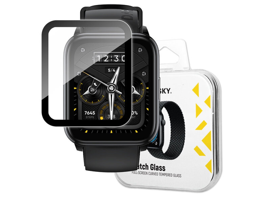 Cristal protector híbrido para Realme Watch 2 Pro, color negro Vayotoy