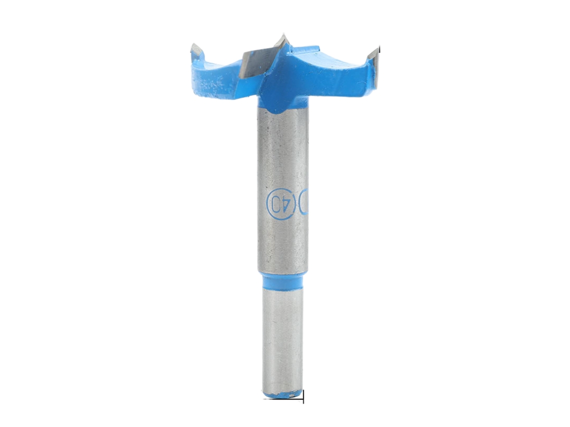 Broca Para Madera De Carburo De Tungsteno De 40 Mm, Ideal Para Bisagras Y Perforaciones Generales – Gris-azul.