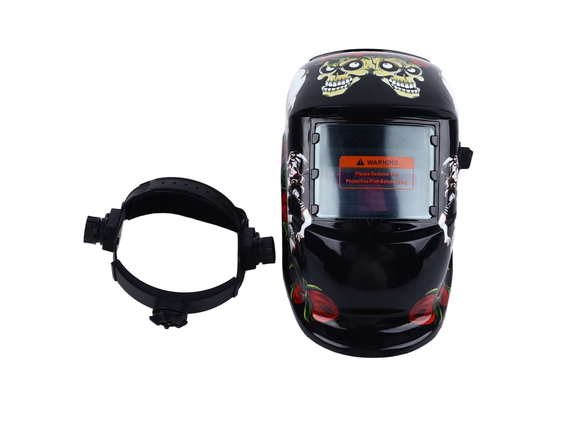 Casco De Soldadura Ajustable Con Oscurecimiento Automático Alimentado Por Energía Solar Y Amplio Campo De Visión.