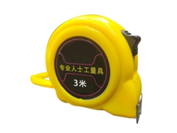 Cinta métrica de 3 m y 19 mm, resistente a caídas, con escala precisa.