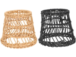 Juego de 2 accesorios rústicos trenzados para lámpara colgante de techo. SFUSHOS