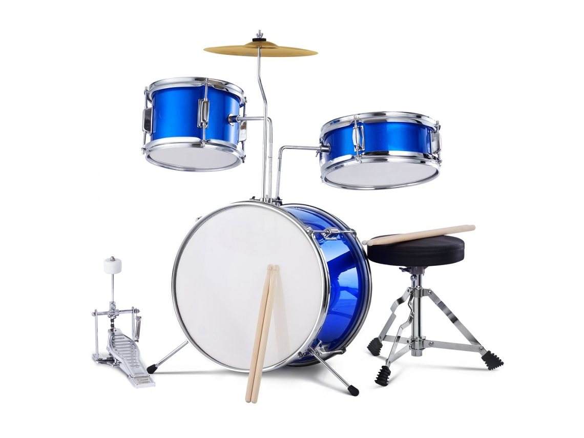 Conjunto De Percusión Infantil Con Banco Ajustable Y Sonido Profesional Tekmaquinas