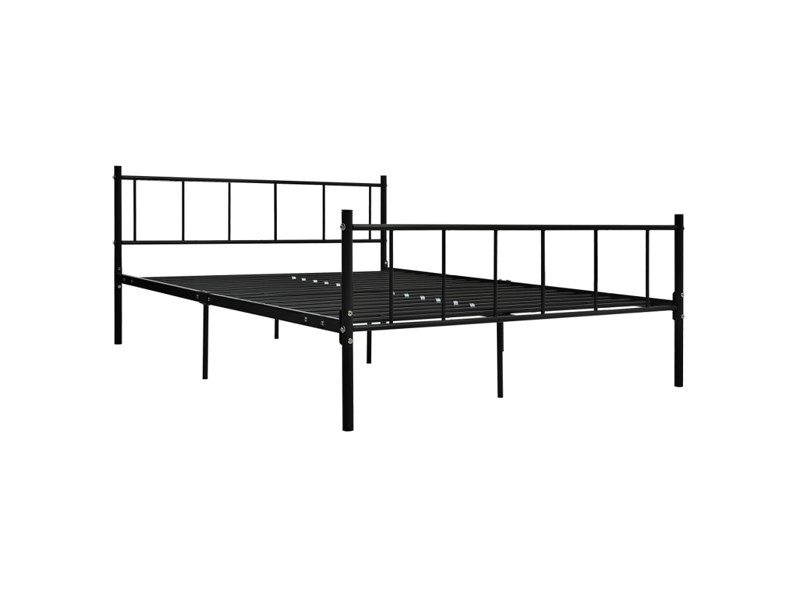 Maison Exclusive - Estructura De Cama Sin Colchón Metal Negro 180x200 Cm