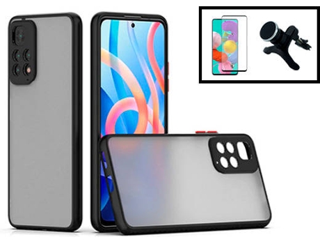 Kit Carcasa Trasera Protección Cámara + Protector de Pantalla Xiaomi Redmi Note 11 Pro GIFT4ME Negro