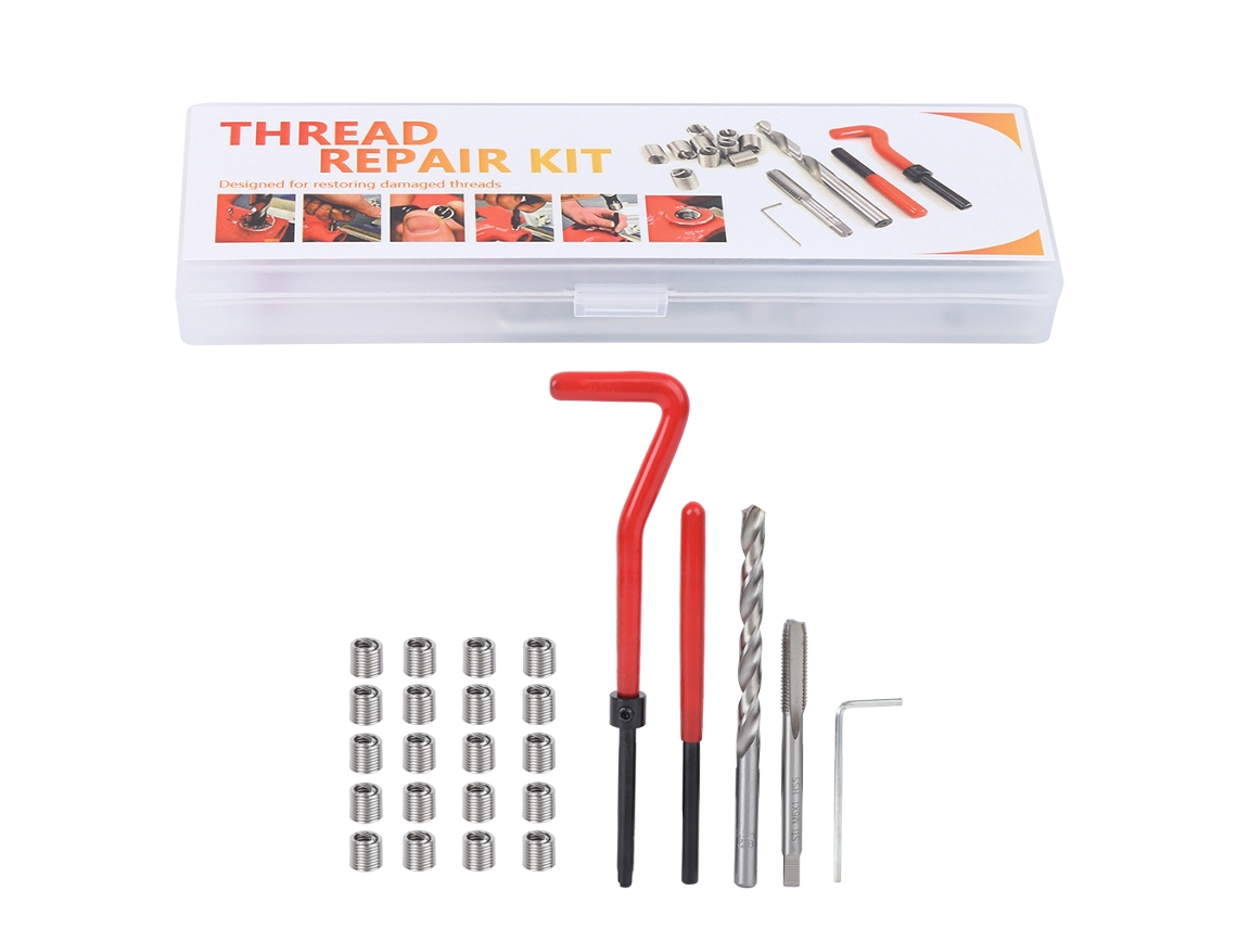 Kit De Reparación De Roscas M6 Con Herramientas Para Reparar Roscas Dañadas, 25 Piezas.