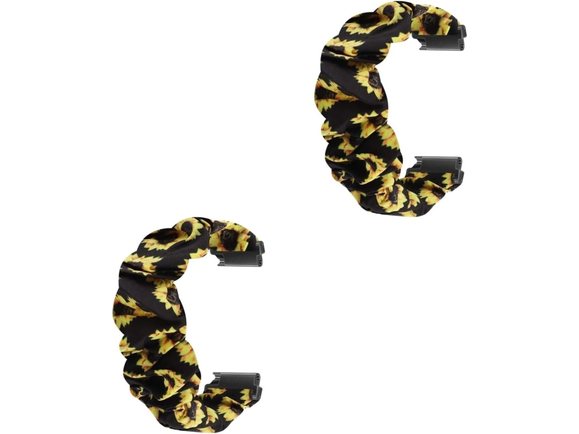 2 Piezas Correa Anillo Reloj Banda Crujiente Scrunchie Inteligente Pelo Tela
