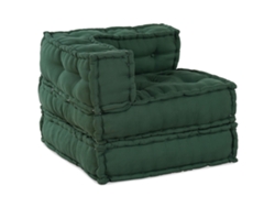 Puff modular de 2 piezas Lovely Home de tela verde