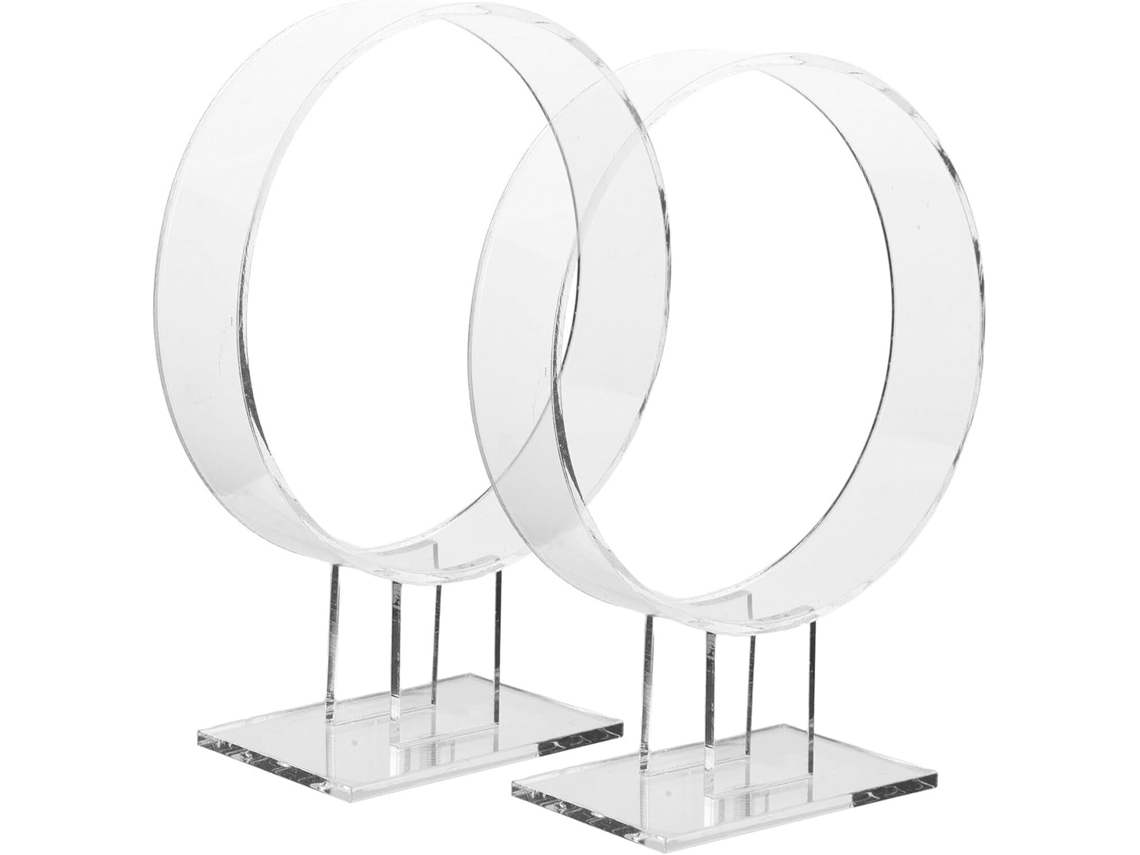 Presentación con bandeaux de acrílico transparente. Lote de 2 soportes individuales para accesorios de...