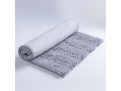 Alfombrilla De Baño De Chenilla, Antiderrame, Absorbente, Lavable, Microfibra Gruesa, Gris, 50x80cm