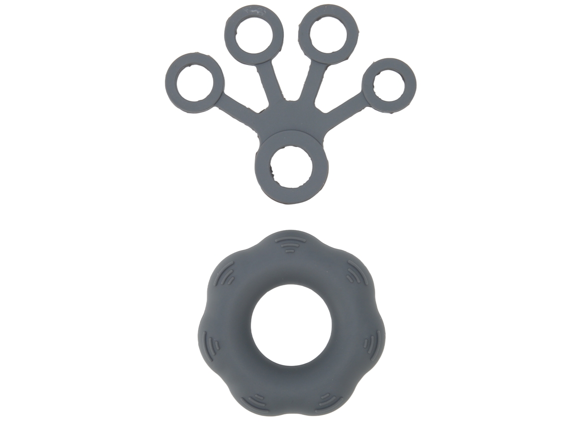 Ejercitador De Mano Portátil Y Flexible De Silicona Para Fortalecer El Agarre En Dedos De Personas Mayores, Gris Oscuro