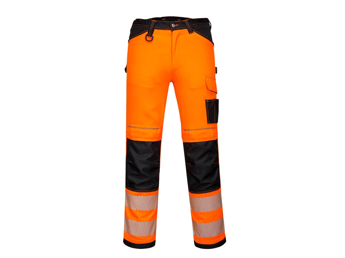 Pantalón Elástico De Trabajo Pw3 De Alta Visibilidad Para Mujer Amarillo Negro / 30