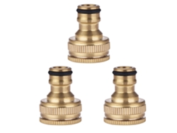 Conector De Grifo De Latón, 3 Piezas, Adaptador Para Manguera De Jardín De 1/2 Y 3/4 De Pulgada.