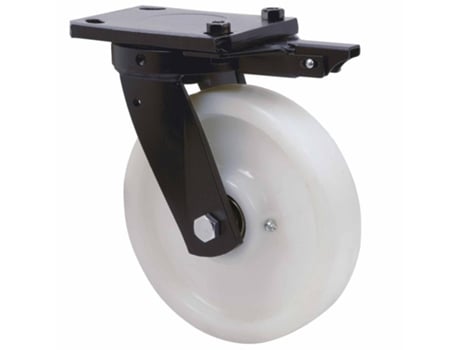 Rueda giratora placa mec.dir.10hlbmd100-ftb nylon blanco extrafuerte bolas ALEX