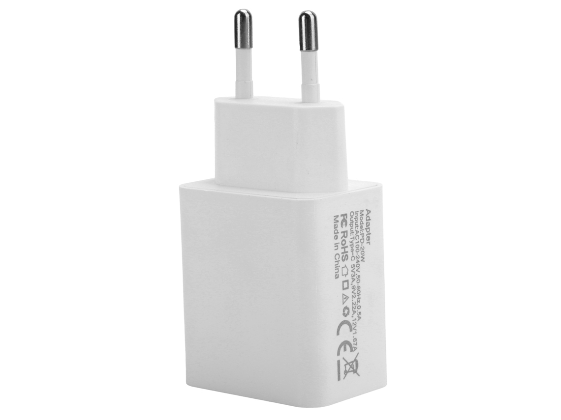 Cargador Portátil Pd De 20 W Para Teléfonos Móviles, Adaptador Usb C, Ios Phone 12, Blanco, 100-240 V.